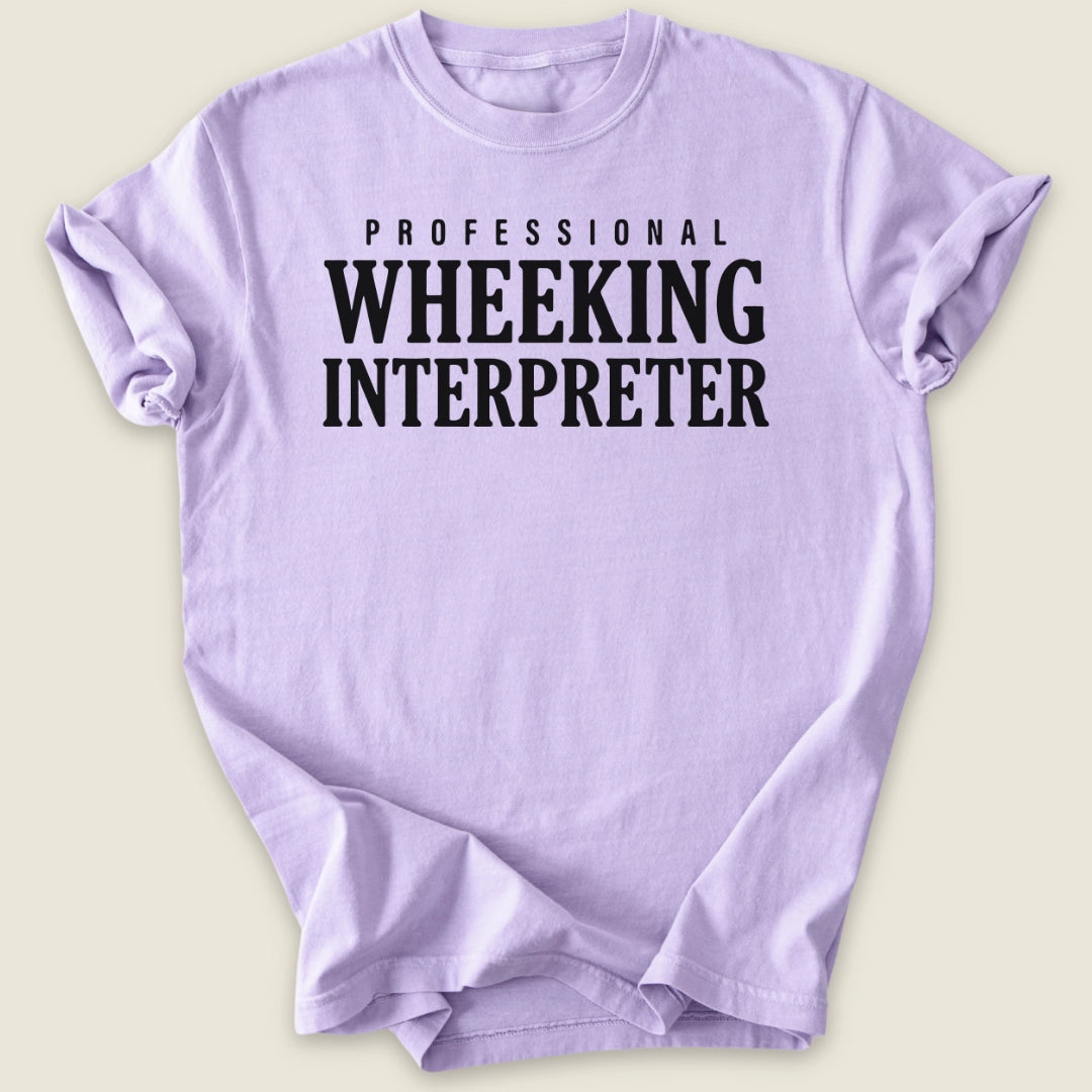 Professional Wheeking Interpreter T-shirt-Tee-Orchid-Guinea Pig Culture