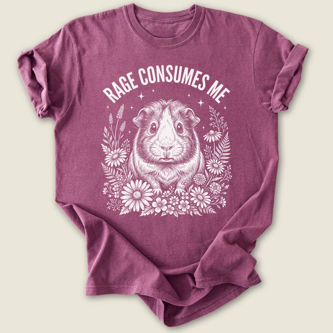 Rage Consumes Me T-shirt-Tee-Berry-Guinea Pig Culture