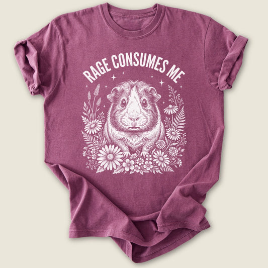 Rage Consumes Me T-shirt-Tee-Berry-Guinea Pig Culture