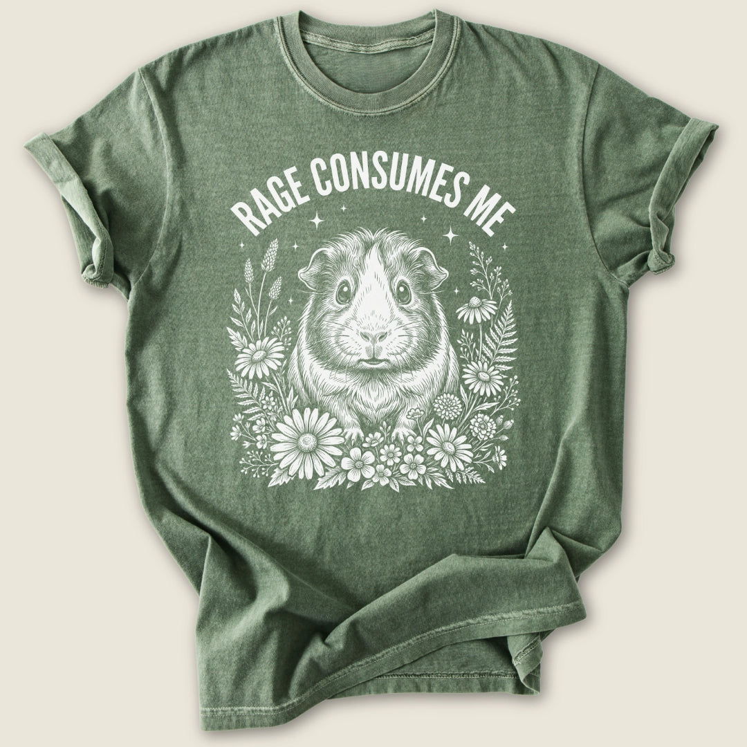 Rage Consumes Me T-shirt-Tee-Moss-Guinea Pig Culture