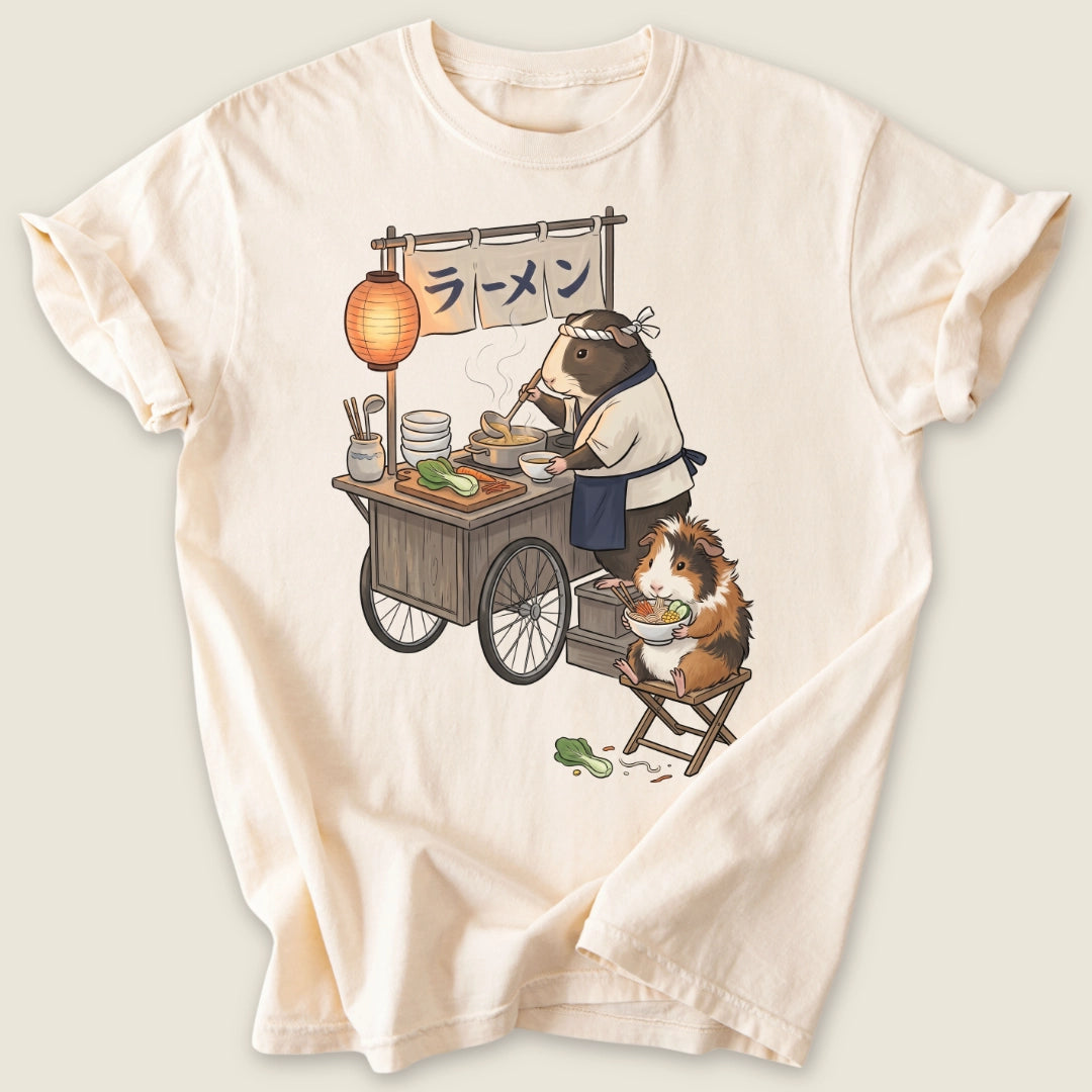 Ramen Stand T-shirt-Tee-Ivory-Guinea Pig Culture