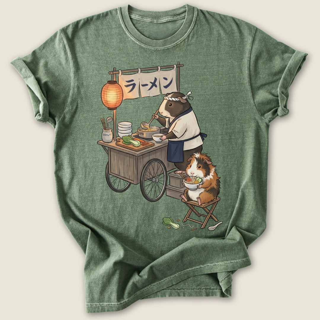 Ramen Stand T-shirt-Tee-Moss-Guinea Pig Culture