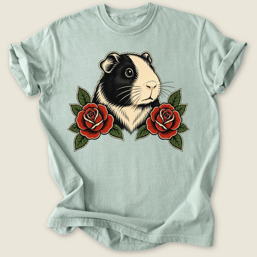 Roses & Rumbles T-shirt-Tee-Bay-Guinea Pig Culture