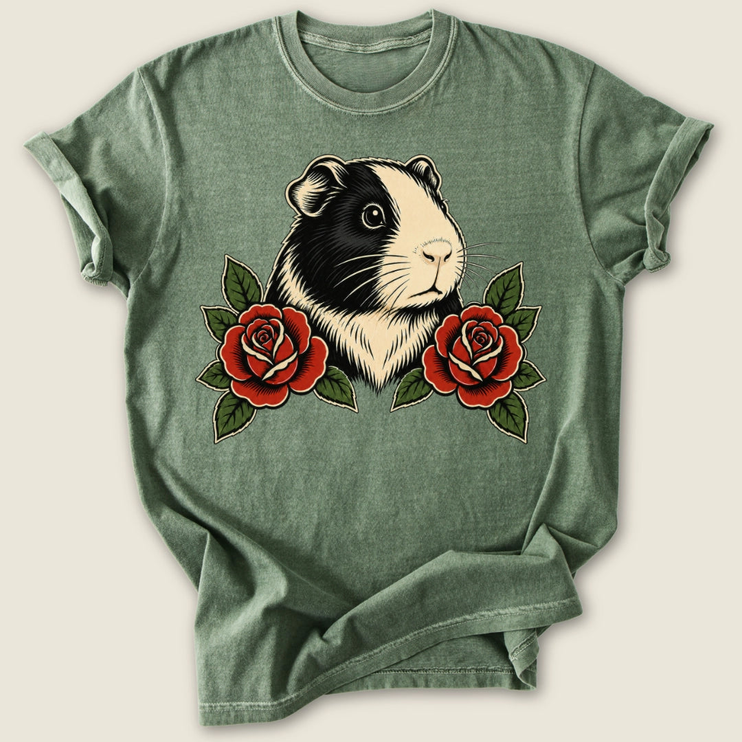 Roses & Rumbles T-shirt-Tee-Moss-Guinea Pig Culture