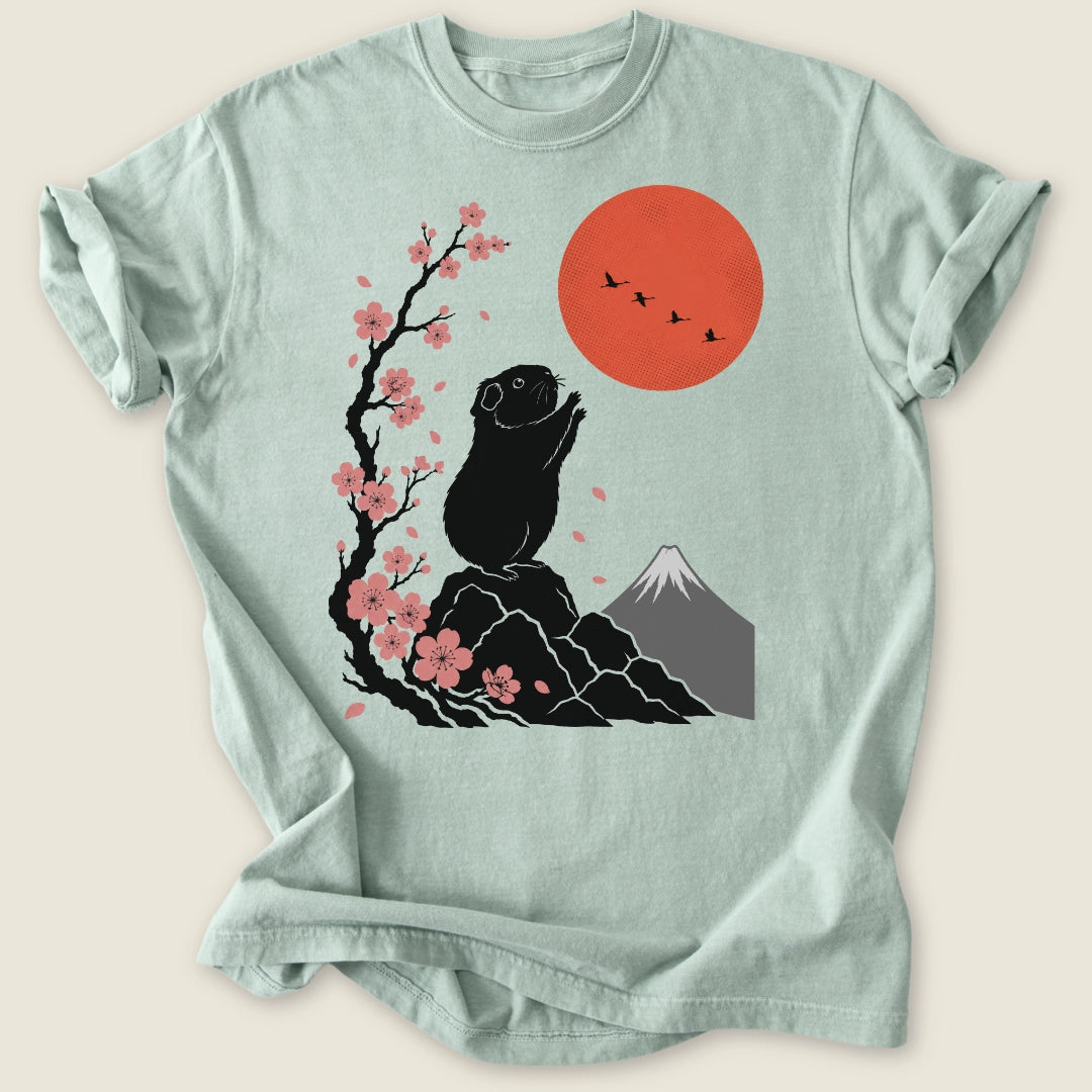 Sakura Piggy T-shirt-Tee-Bay-Guinea Pig Culture