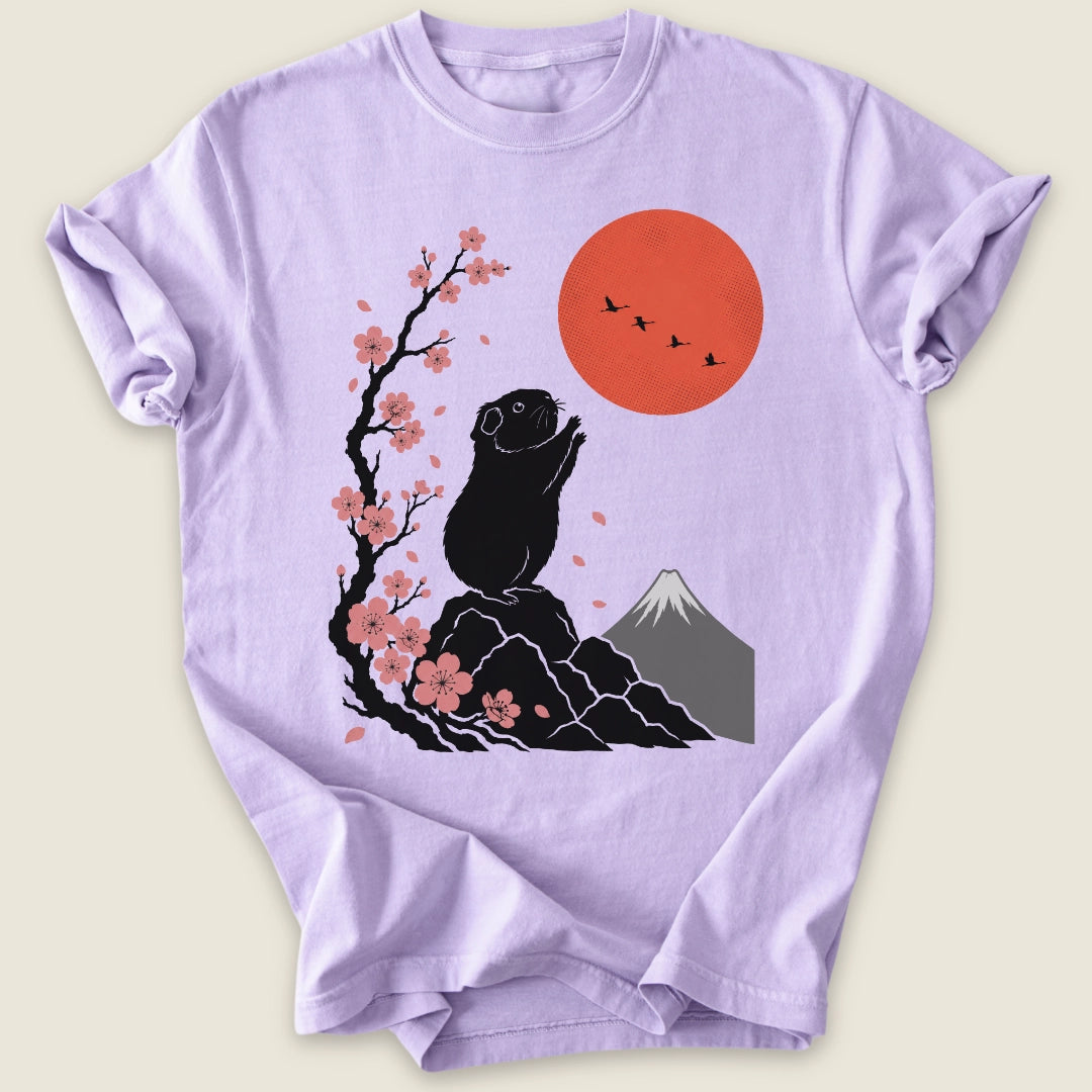 Sakura Piggy T-shirt-Tee-Orchid-Guinea Pig Culture