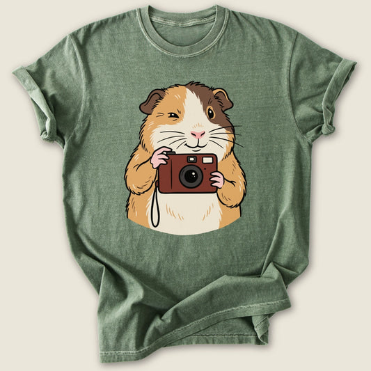 Say Wheek T-shirt-Tee-Moss-Guinea Pig Culture
