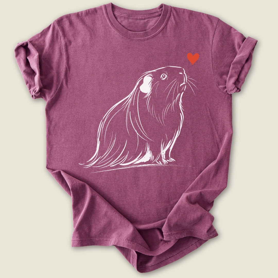 Silkie Guinea Ink T-shirt-Tee-Berry-Guinea Pig Culture