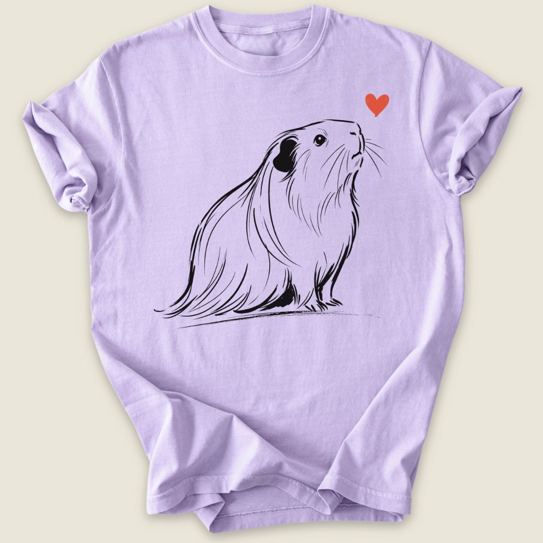 Silkie Guinea Ink T-shirt-Tee-Orchid-Guinea Pig Culture