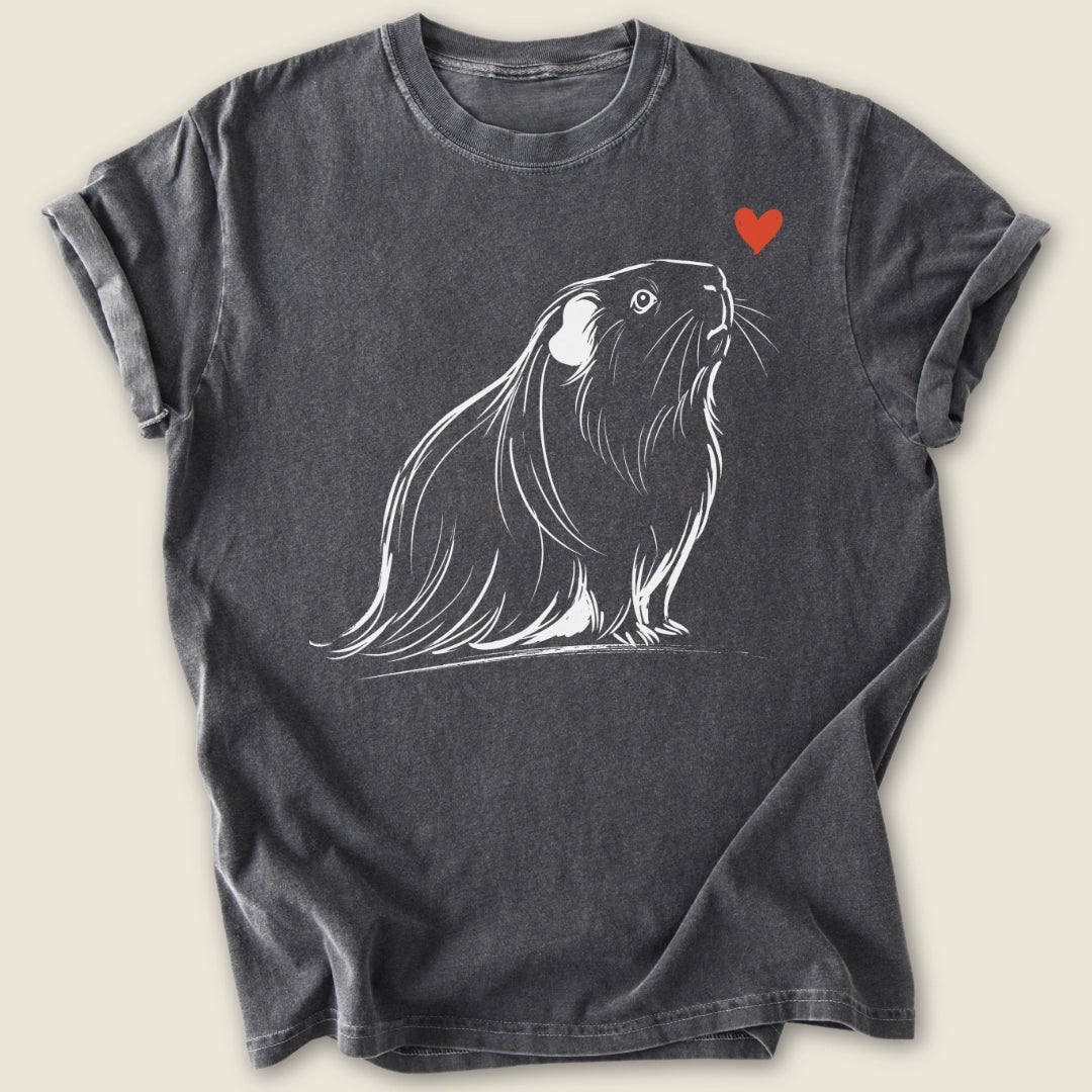 Silkie Guinea Ink T-shirt-Tee-Pepper-Guinea Pig Culture