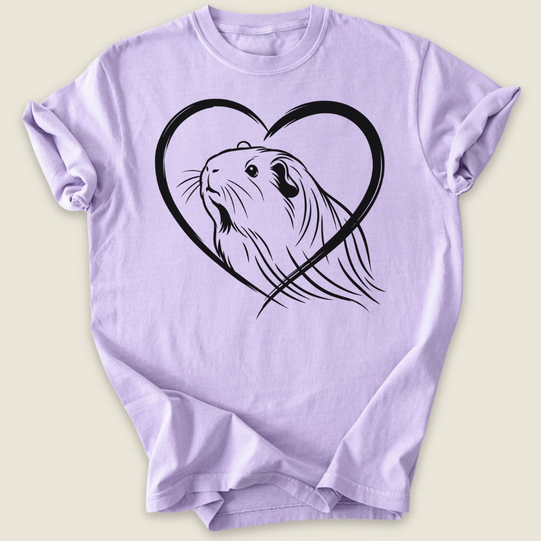 Silkie Heart T-shirt-Tee-Orchid-Guinea Pig Culture