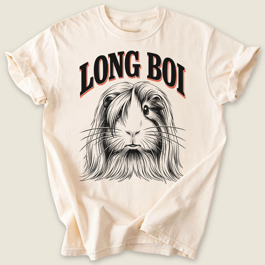 Silkie Long Boi T-shirt-Tee-Ivory-Guinea Pig Culture