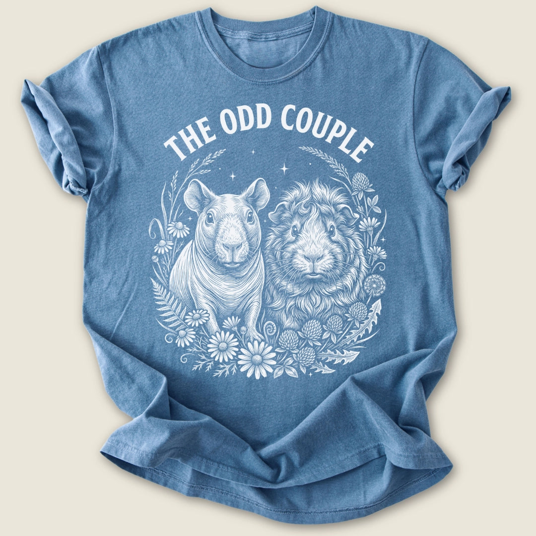 Skinny & Floof T-shirt-Tee-Blue Jean-Guinea Pig Culture