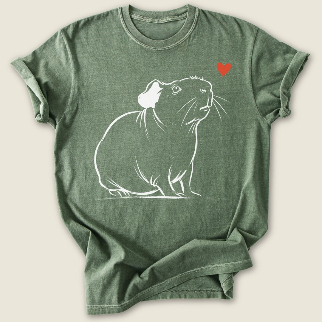 Skinny Guinea Ink T-shirt-Tee-Moss-Guinea Pig Culture