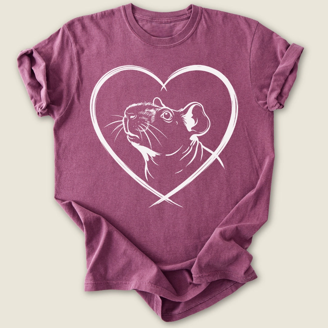 Skinny Heart T-shirt-Tee-Berry-Guinea Pig Culture