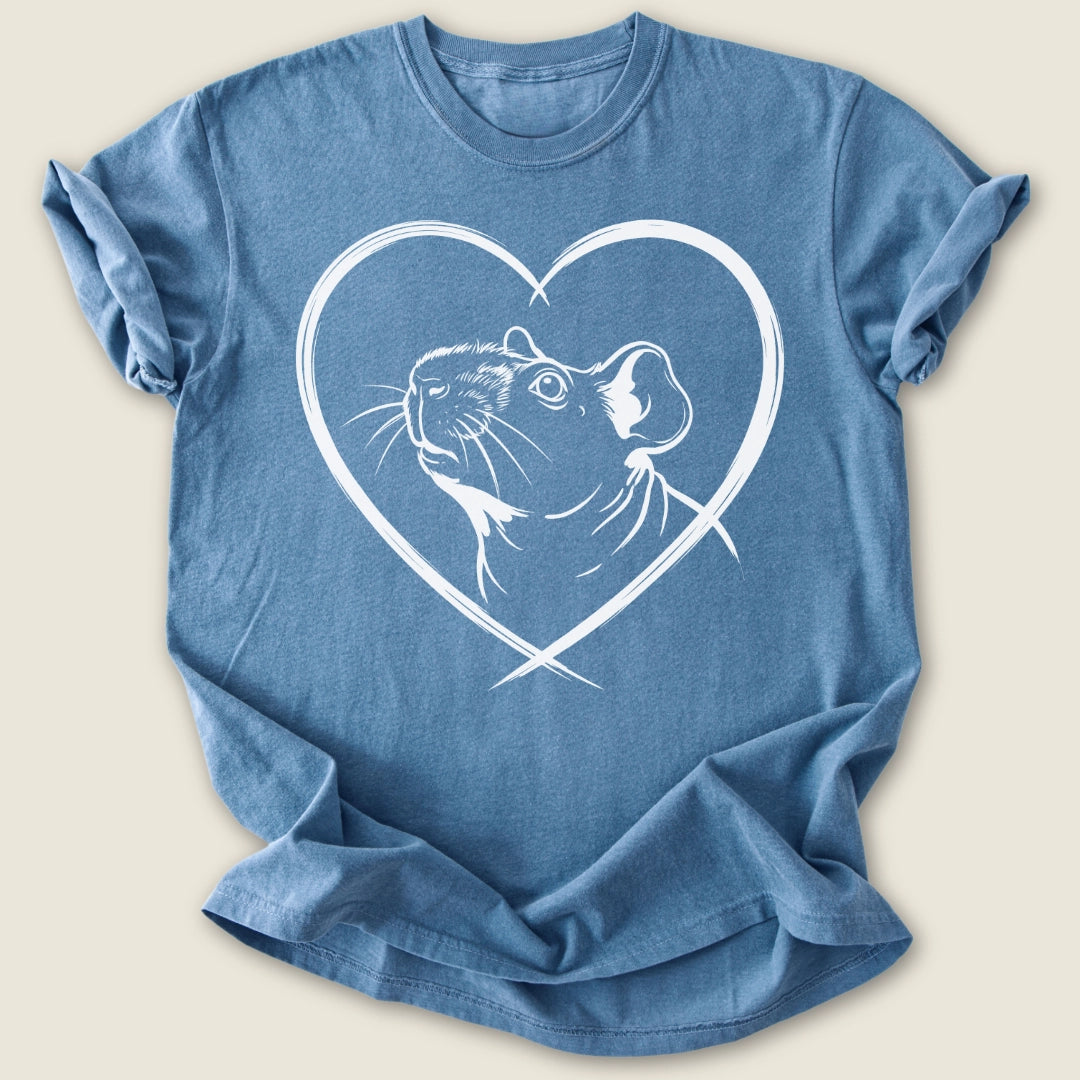Skinny Heart T-shirt-Tee-Blue Jean-Guinea Pig Culture