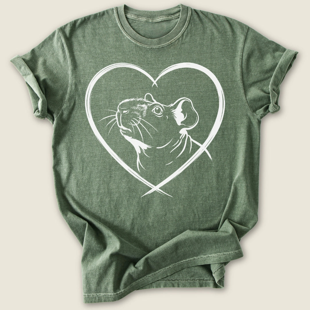 Skinny Heart T-shirt-Tee-Moss-Guinea Pig Culture