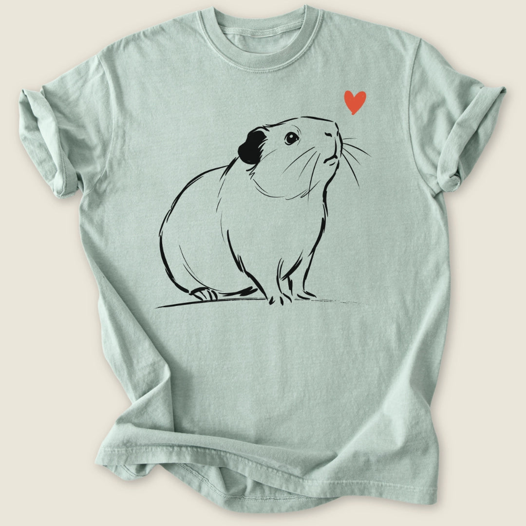 Smooth Coat Guinea Ink T-shirt-Tee-Bay-Guinea Pig Culture