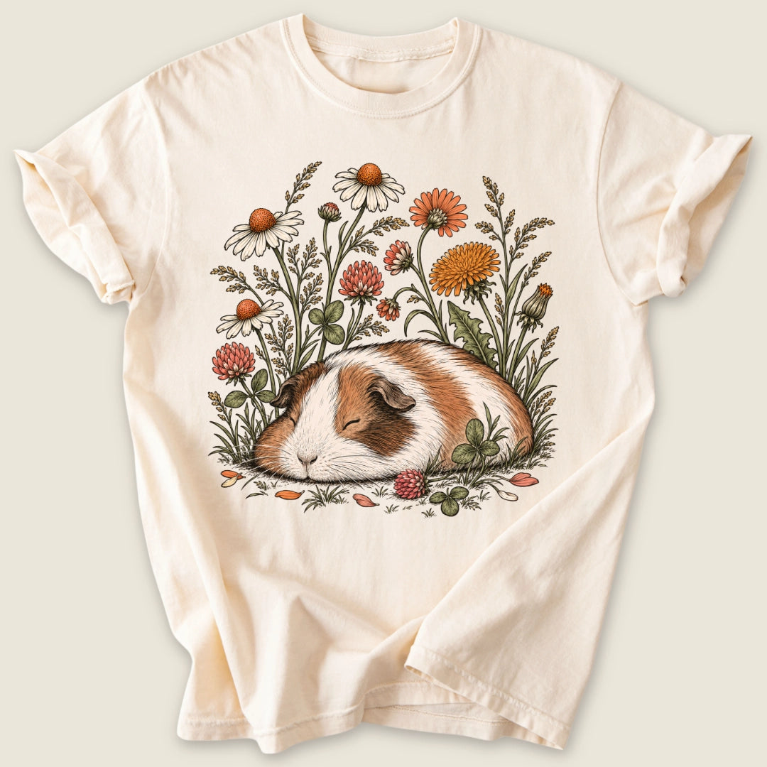 Snooze & Bloom T-shirt-Tee-Ivory-Guinea Pig Culture