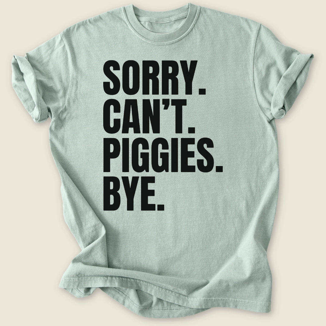 Sorry Can't Piggies Bye T-shirt-Tee-Bay-Guinea Pig Culture
