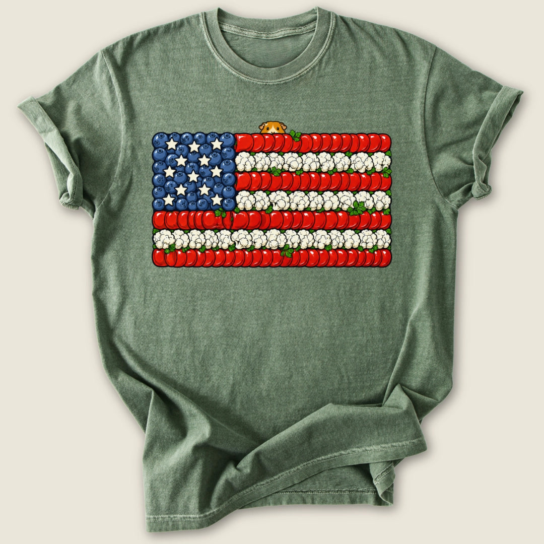 Star-Spangled Forage T-shirt-Tee-Moss-Guinea Pig Culture