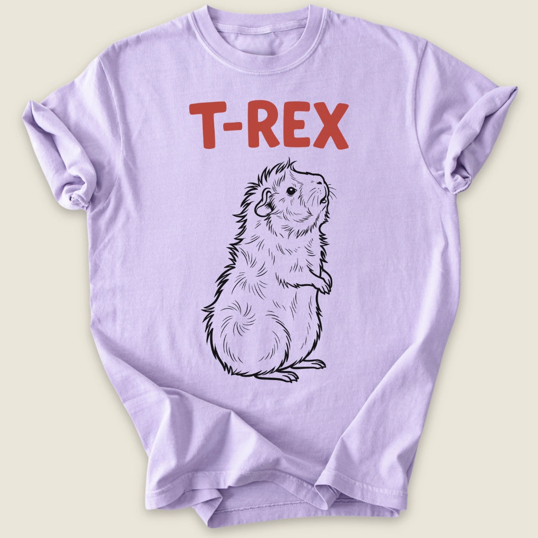 T-Rex Piggy T-shirt-Tee-Orchid-Guinea Pig Culture