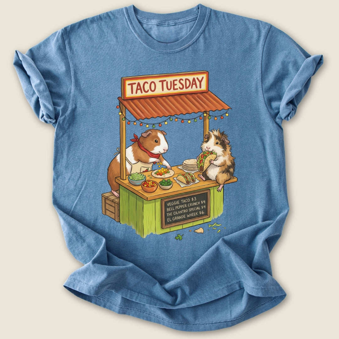 Taco Tuesday T-shirt-Tee-Blue Jean-Guinea Pig Culture