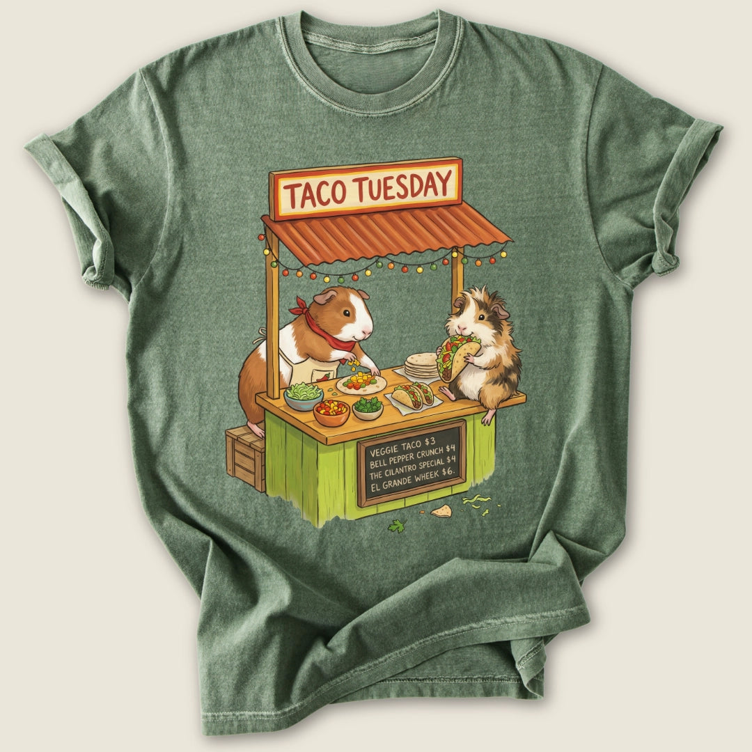 Taco Tuesday T-shirt-Tee-Moss-Guinea Pig Culture