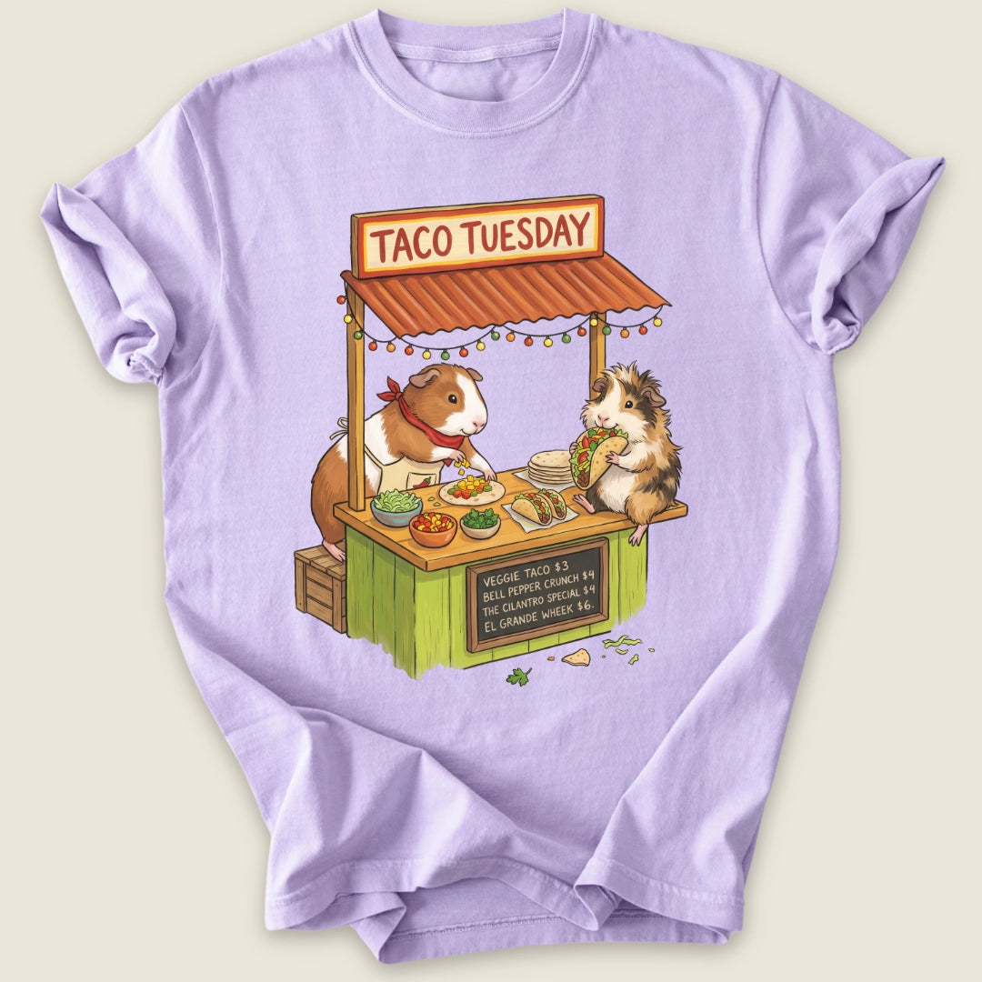 Taco Tuesday T-shirt-Tee-Orchid-Guinea Pig Culture