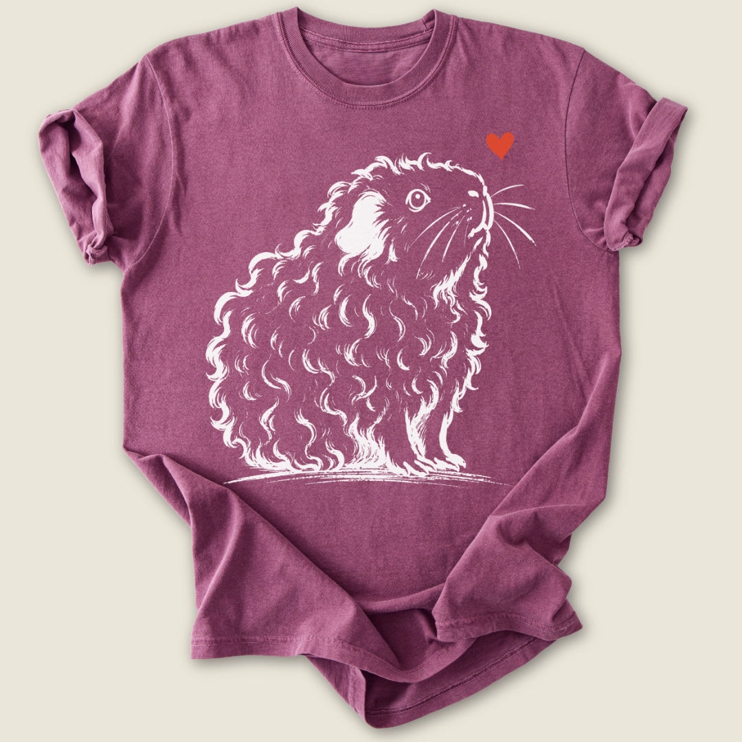 Texel Guinea Ink T-shirt-Tee-Berry-Guinea Pig Culture