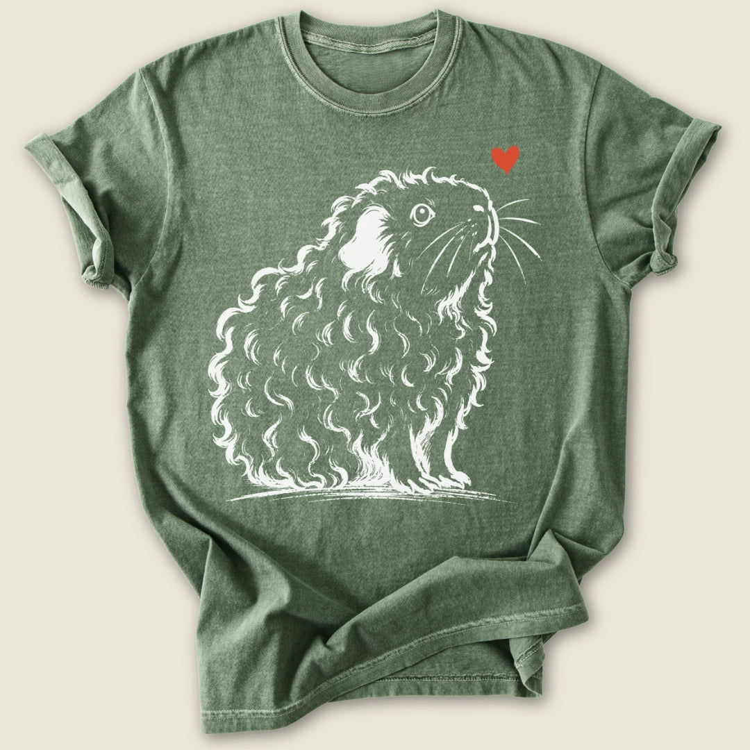 Texel Guinea Ink T-shirt-Tee-Moss-Guinea Pig Culture