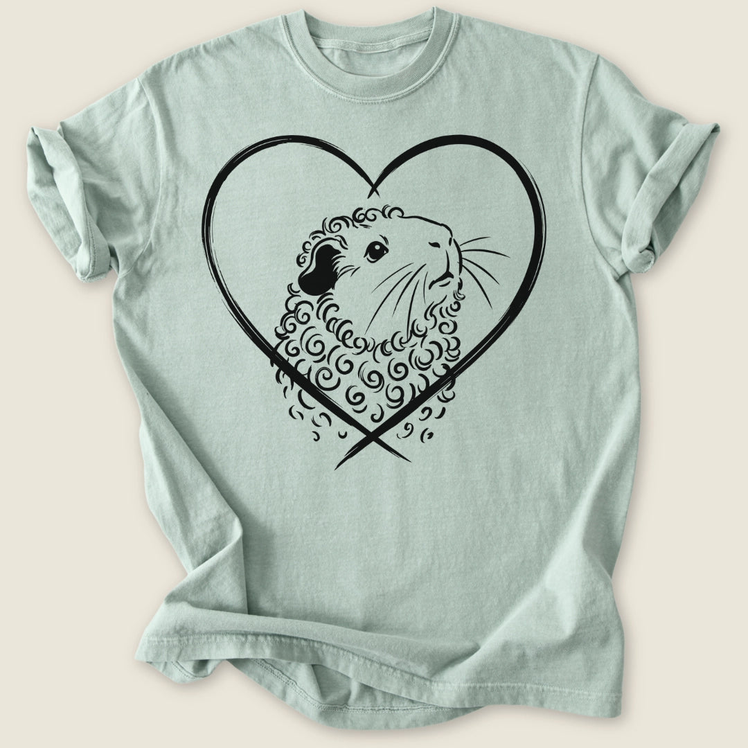 Texel Heart T-shirt-Tee-Bay-Guinea Pig Culture
