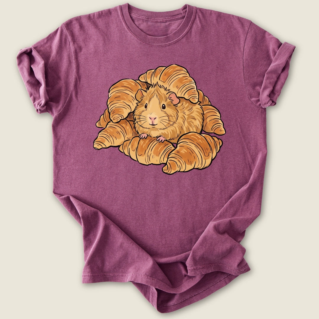 The Croissant T-shirt-Tee-Berry-Guinea Pig Culture