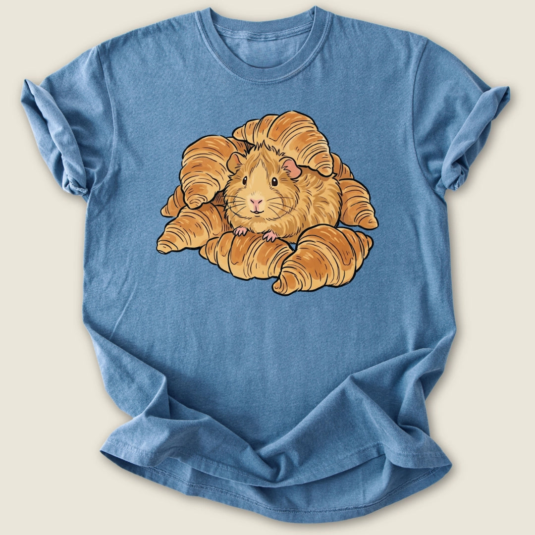 The Croissant T-shirt-Tee-Blue Jean-Guinea Pig Culture