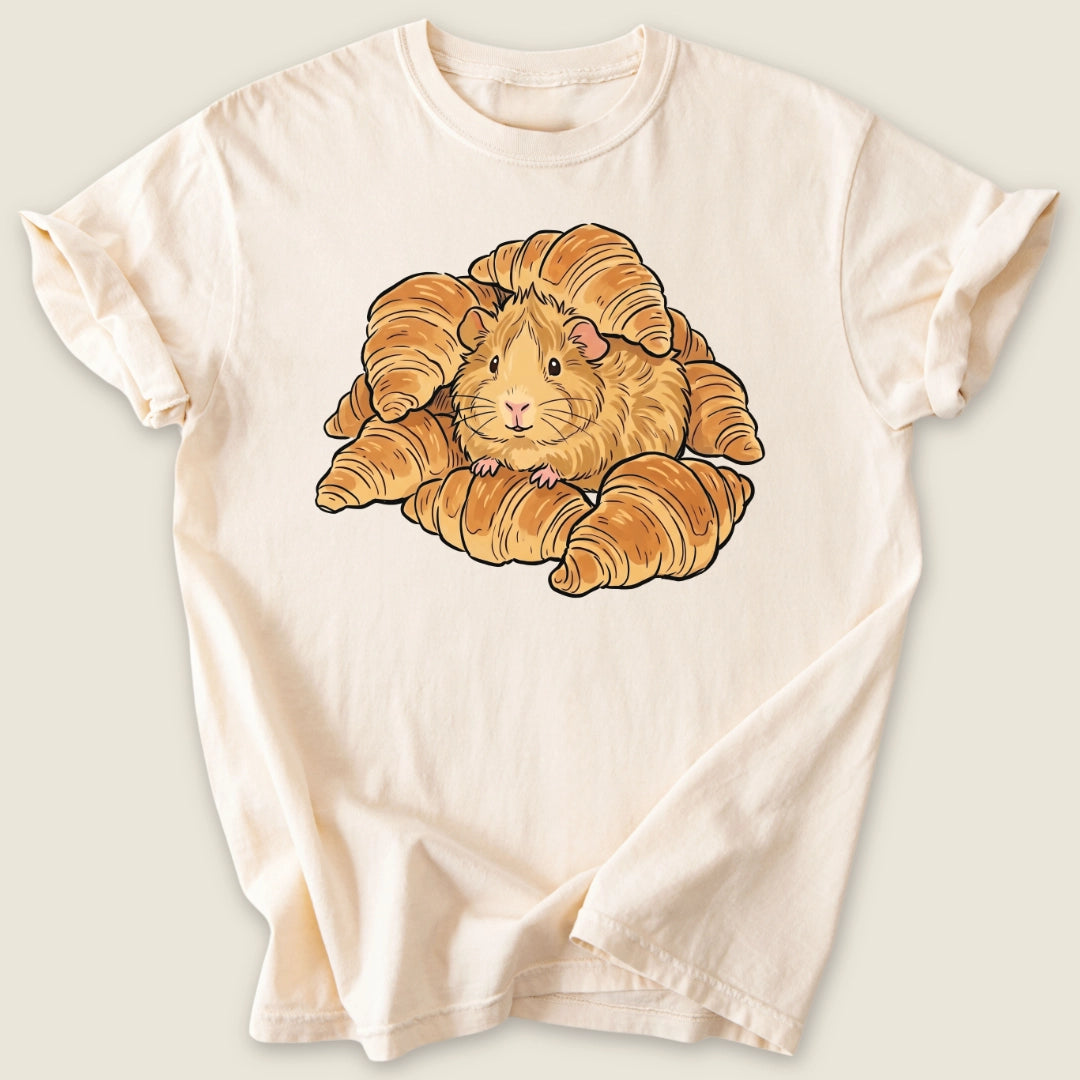The Croissant T-shirt-Tee-Ivory-Guinea Pig Culture