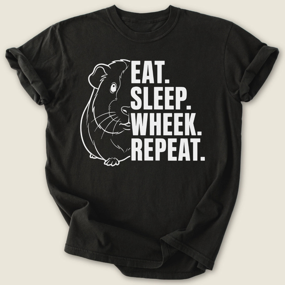 The Daily Wheek T-shirt-Tee-Black-Guinea Pig Culture