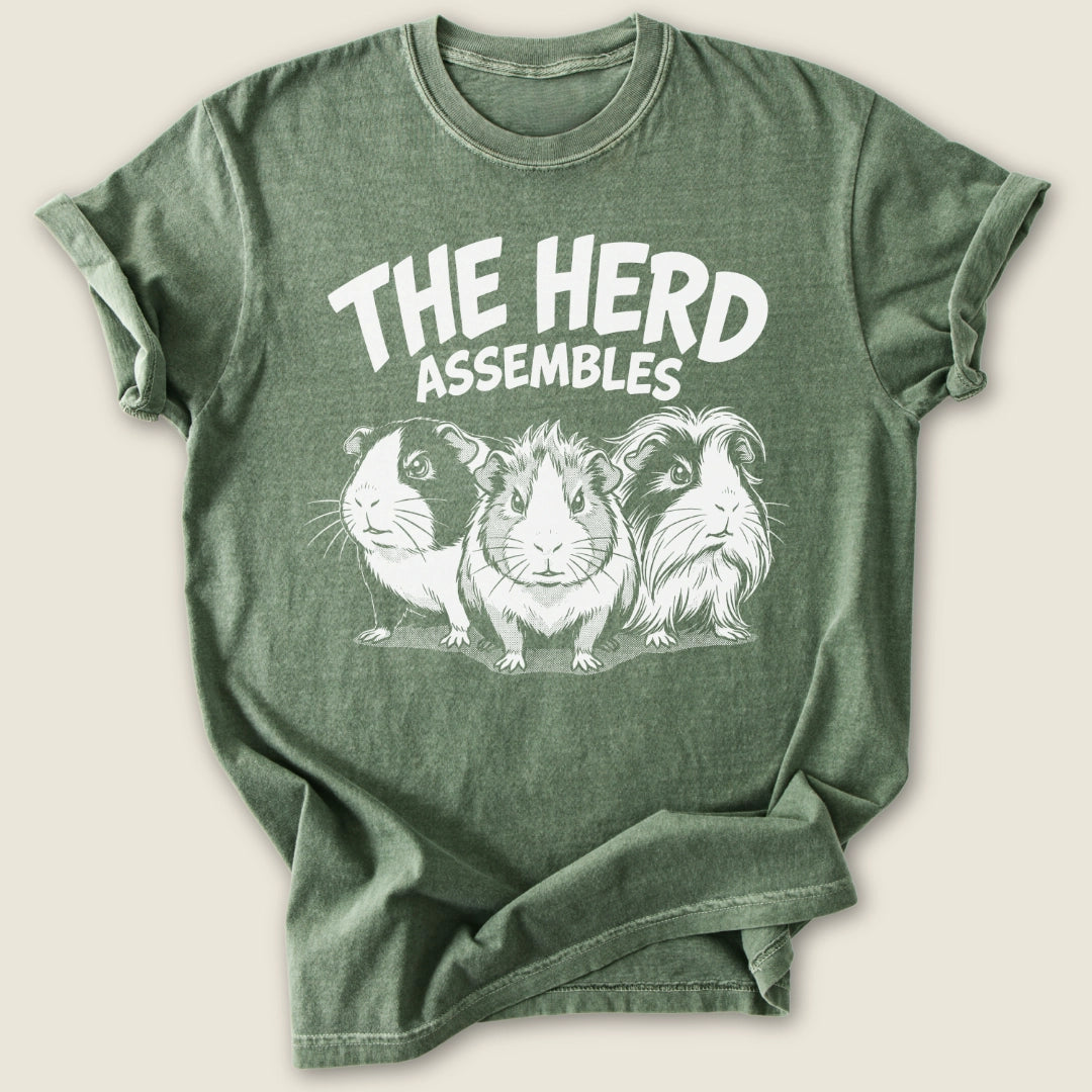 The Herd Assembles T-shirt-Tee-Moss-Guinea Pig Culture