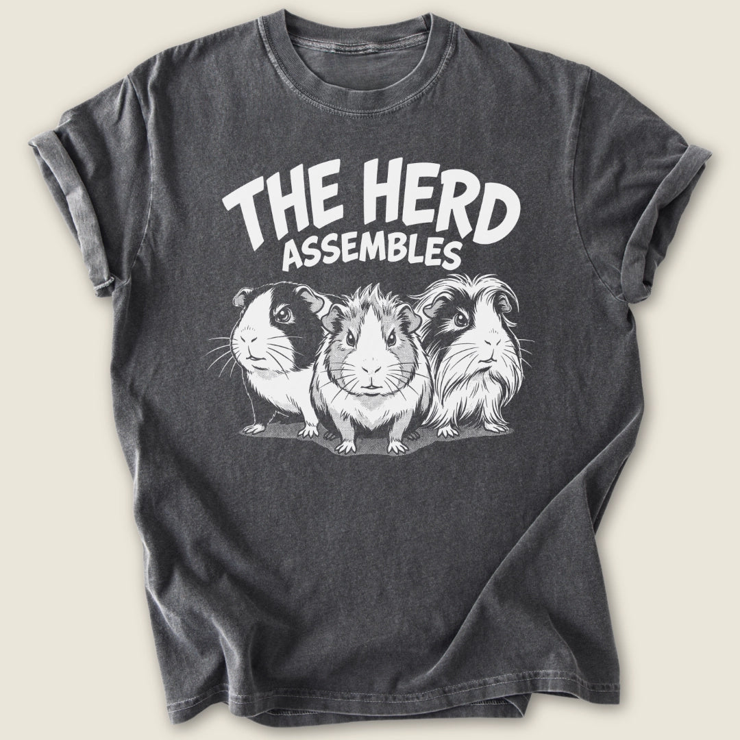 The Herd Assembles T-shirt-Tee-Pepper-Guinea Pig Culture