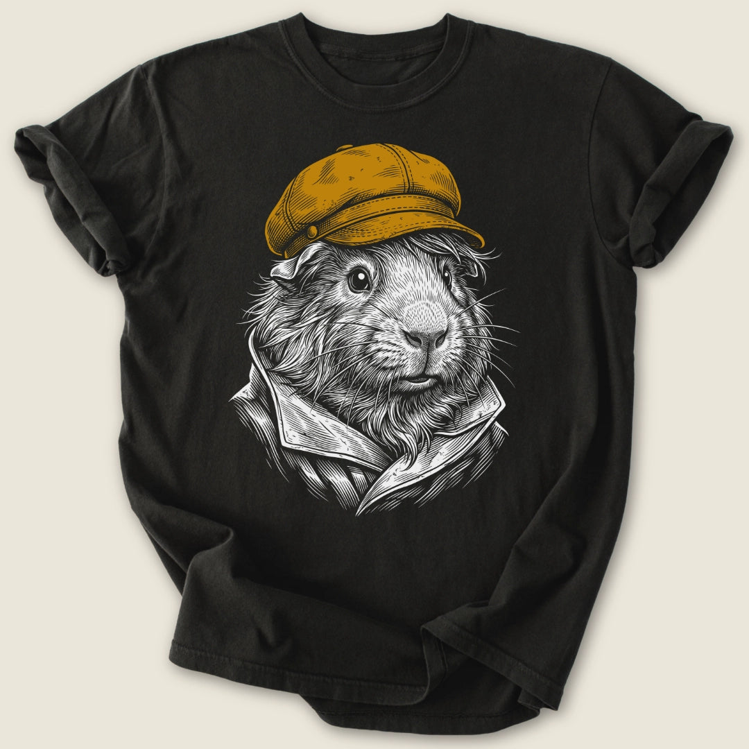 The Salty Cavy T-shirt-Tee-Black-Guinea Pig Culture