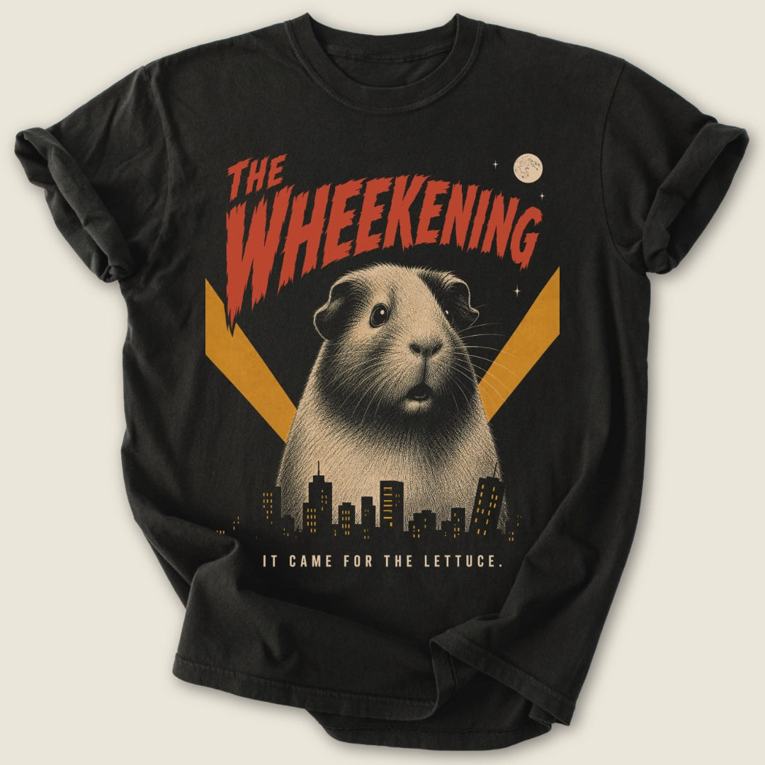 The Wheekening T-shirt-Tee-Black-Guinea Pig Culture