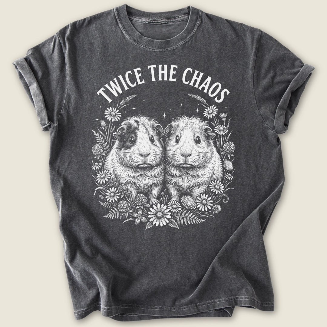 Twice The Chaos T-shirt-Tee-Pepper-Guinea Pig Culture