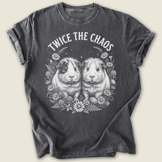 Twice The Chaos T-shirt-Tee-Pepper-Guinea Pig Culture