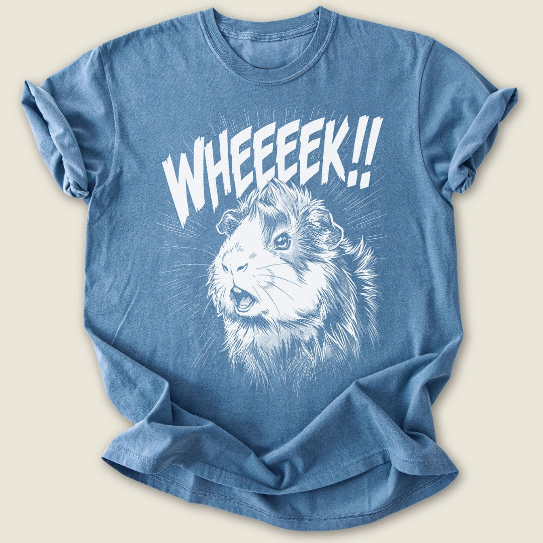 WHEEEEK!! T-shirt-Tee-Blue Jean-Guinea Pig Culture