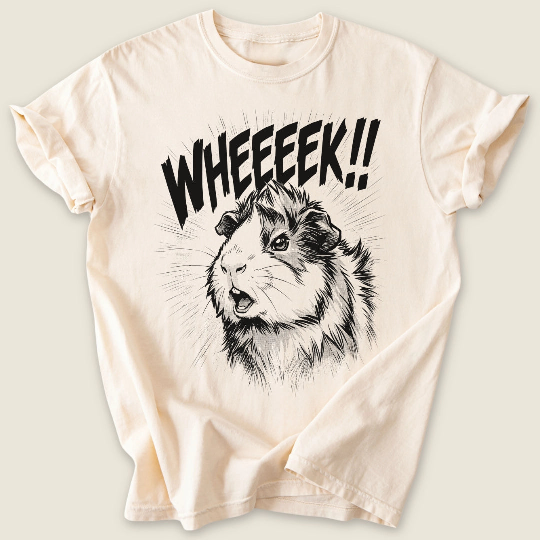 WHEEEEK!! T-shirt-Tee-Ivory-Guinea Pig Culture