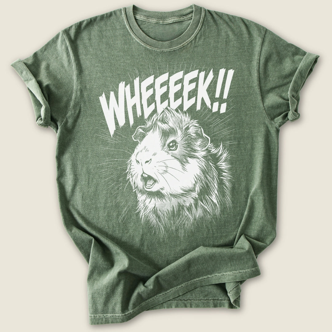 WHEEEEK!! T-shirt-Tee-Moss-Guinea Pig Culture