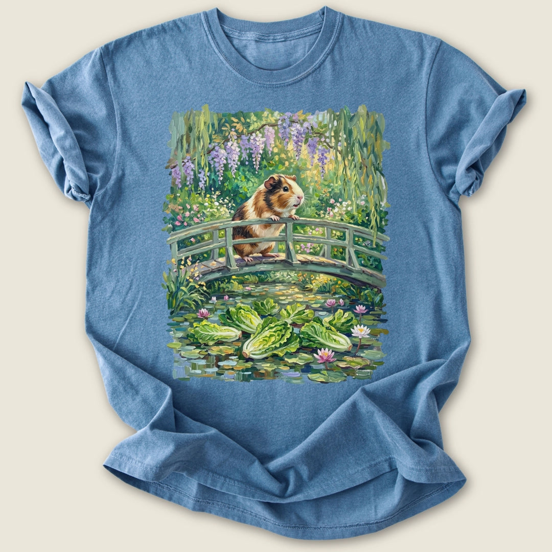 Water Lettuce Lilies T-shirt-Tee-Blue Jean-Guinea Pig Culture