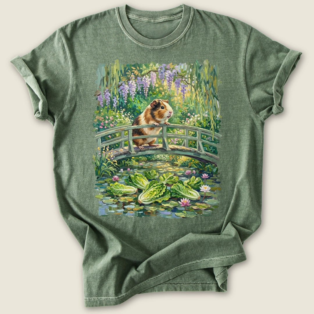 Water Lettuce Lilies T-shirt-Tee-Moss-Guinea Pig Culture