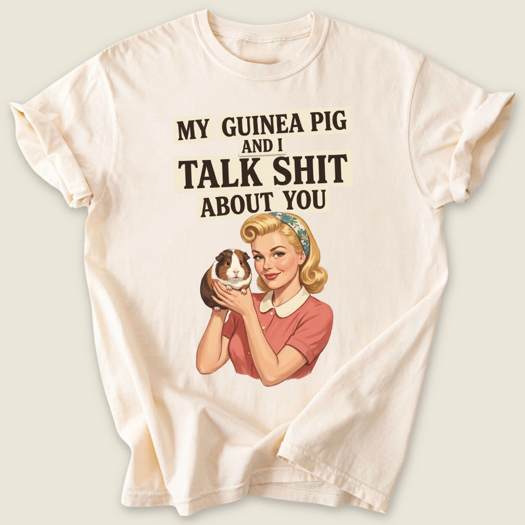We Talk Sh*t T-shirt-Tee-Ivory-Guinea Pig Culture