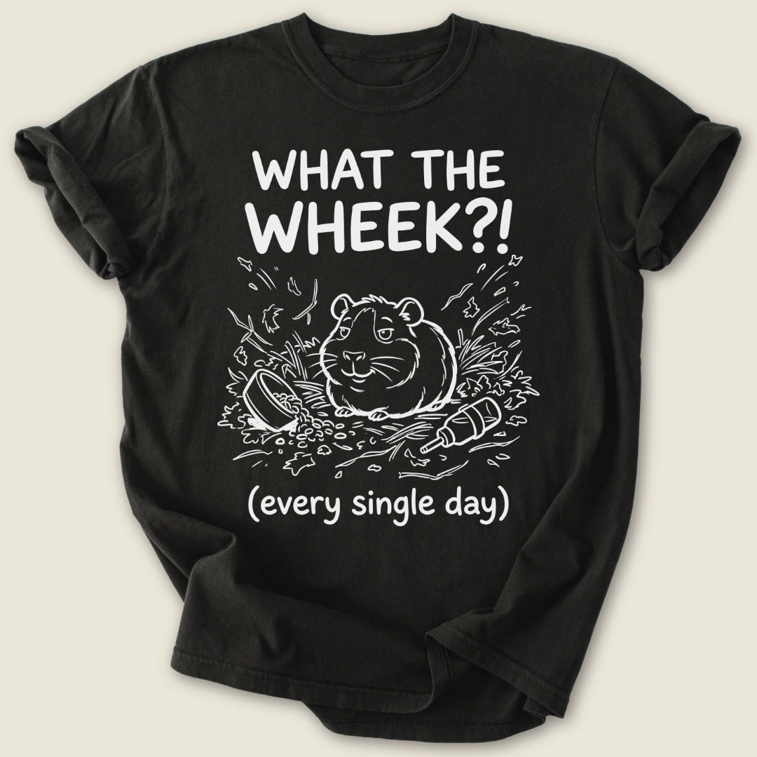 What The Wheek?! T-shirt-Tee-Black-Guinea Pig Culture