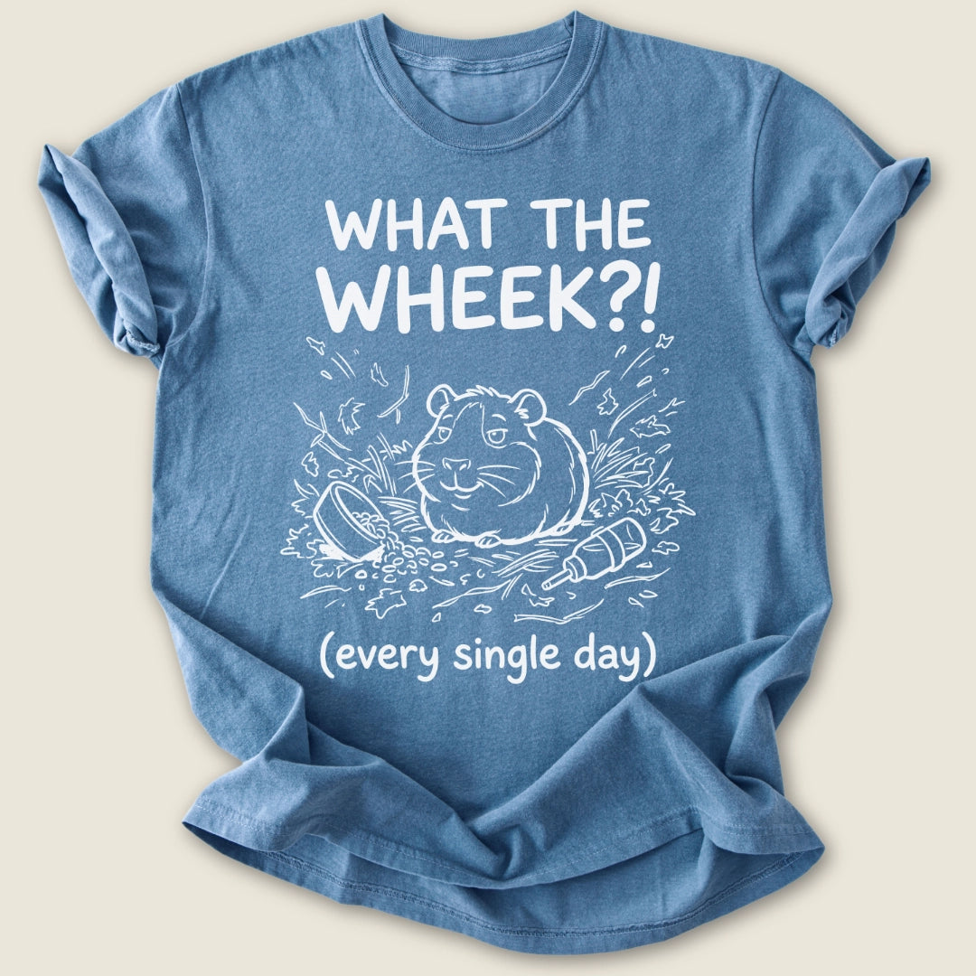 What The Wheek?! T-shirt-Tee-Blue Jean-Guinea Pig Culture